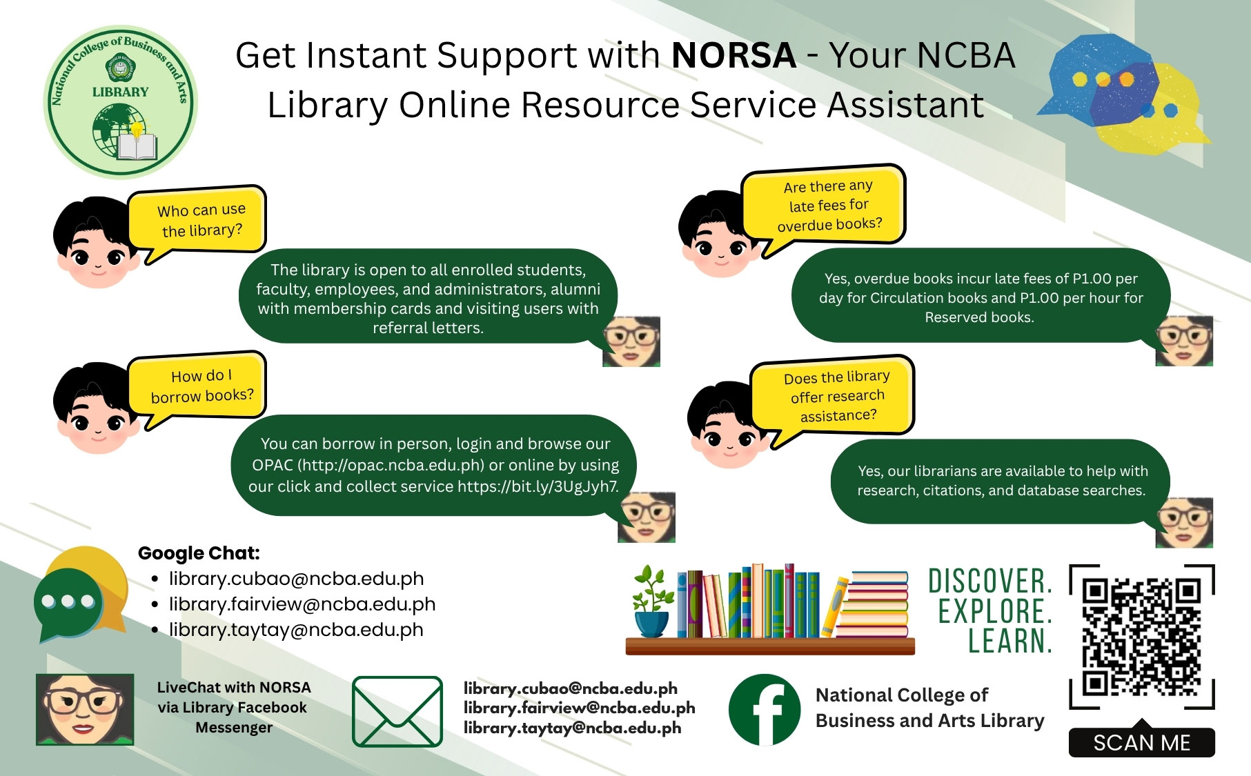 NCBA Library Hours