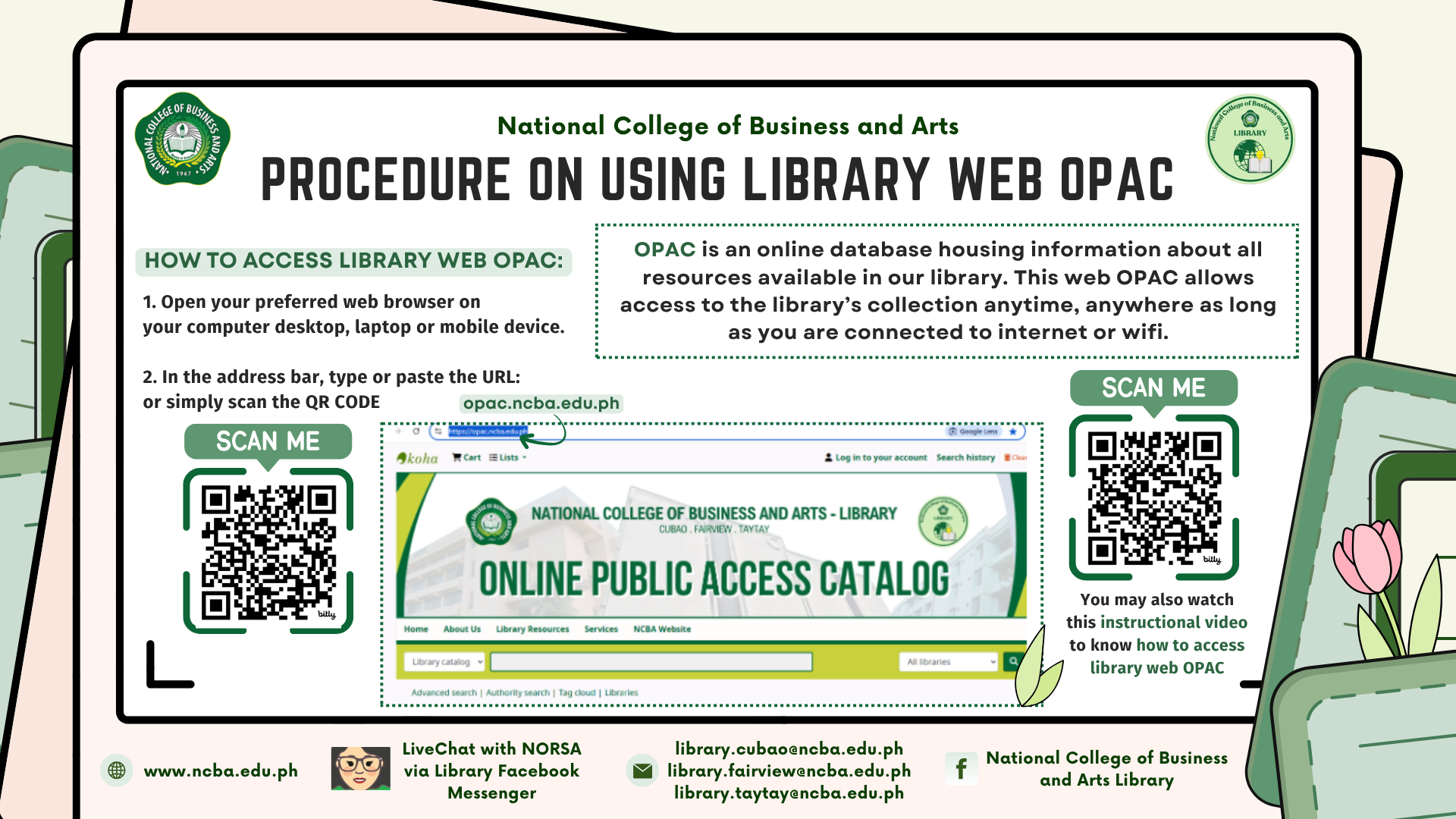Procedure on using Web OPAC